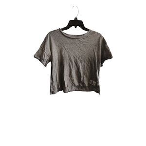Calvin Klein Women's Gray‎ XS Short Sleeve Crop Top